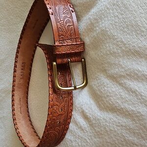 Lauren Ralph Lauren Womens Belt Genunine Leather Solid Brass Buckle